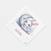 cute bunny and the moon birthday  servet (Hoek)