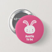 Cute Bunny Auntie Ronde Button 5,7 Cm (Voorkant /achterkant)
