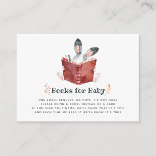 Cute Bunny Autumn - Herfst Baby shower Book Reques Informatiekaartje