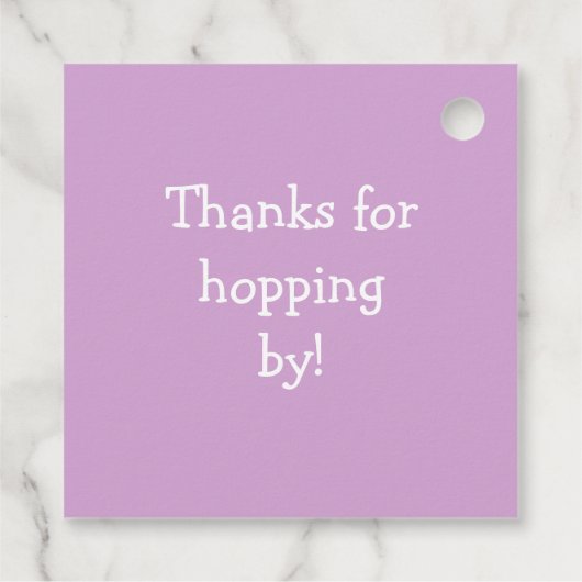 Cute Bunny Baby shower Bedankjes Labels (Achterkant)