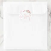Cute Bunny Baby Shower Girl Leave Your Message Ronde Sticker (Tas)
