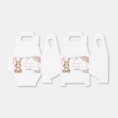 Cute Bunny Baby Shower Girl Pink Floral Bedankdoosjes (Uitgevouwen)