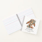 Cute Bunny Baby Shower Guest Book Notitieboek (Binnen)