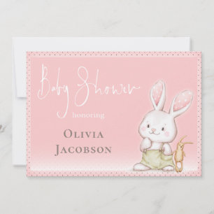 Cute Bunny Baby shower Kaart