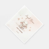 Cute Bunny Baby Shower napkin Servet (Hoek)