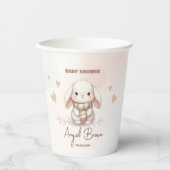 Cute Bunny Baby Shower Papieren Bekers (Voorkant)
