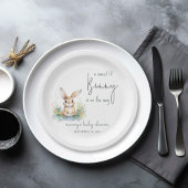Cute Bunny Baby shower Papieren Bordje