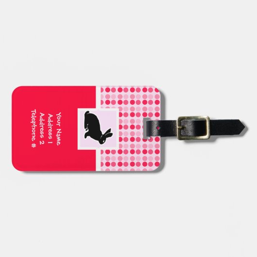 Cute Bunny Bagagelabel (Voorkant horizontaal)