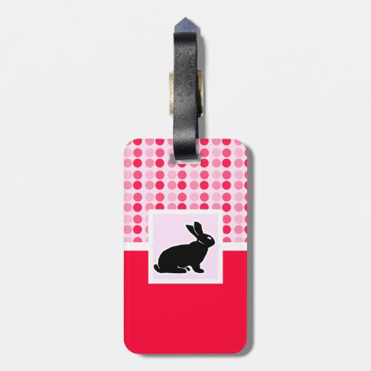 Cute Bunny Bagagelabel (Achterkant verticaal)