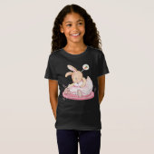 Cute Bunny Ballerina Voeel Hungry T-shirt (Voorkant volledig)