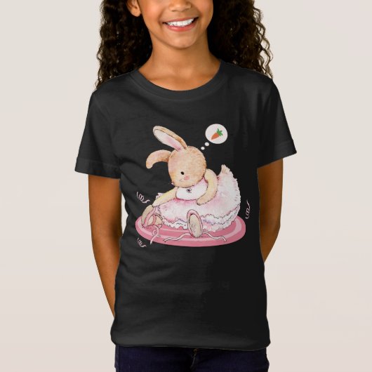 Cute Bunny Ballerina Voeel Hungry T-shirt (Voorkant)