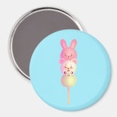 Cute Bunny,Bear En Frog Dango Glanzende Poster Magneet (Voorkant / Achterkant)