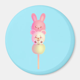 Cute Bunny,Bear En Frog Dango Glanzende Poster Magneet