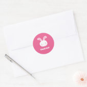 Cute Bunny Bedankt Ronde Sticker (Envelop)