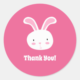 Cute Bunny Bedankt Ronde Sticker