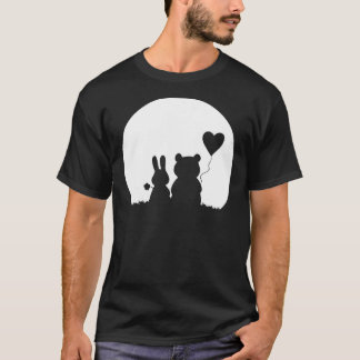 Cute Bunny Beer Love Couple Valentijnsdag Rabbit T-shirt