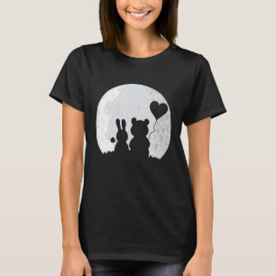 Cute Bunny Beer Love Couple Valentijnsdag Rabbit T-shirt