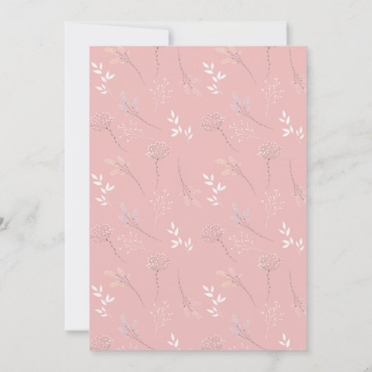 Cute Bunny Birthday Invitation Kaart (Achterkant)