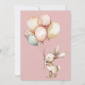 Cute Bunny Birthday Kaart (Achterkant)