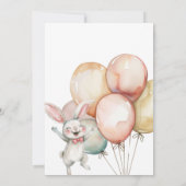 Cute Bunny Birthday Kaart (Achterkant)