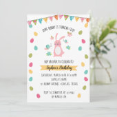 Cute Bunny Birthday Kaart (Staand voorkant)