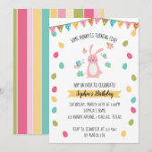 Cute Bunny Birthday Kaart (Voorkant / Achterkant)