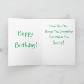 Cute Bunny Birthday Kaart (Binnen)