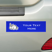 Cute Bunny Blauw Bumpersticker (Op auto)