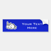 Cute Bunny Blauw Bumpersticker (Voorkant)