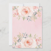 Cute Bunny / Blush Pink Floral Rabbit Birthday Bedankkaart (Achterkant)