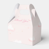 Cute Bunny Blush Pink Waterverf Girl Baby shower Bedankdoosjes (Achterkant)