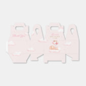 Cute Bunny Blush Pink Waterverf Girl Baby shower Bedankdoosjes (Uitgevouwen)