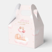 Cute Bunny Blush Pink Waterverf Girl Baby shower Bedankdoosjes (Voorkant Zijde)