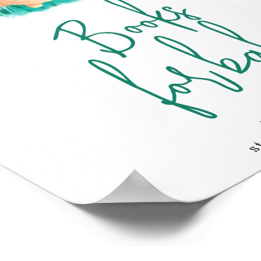 Cute Bunny Books voor baby Poster (Hoek)