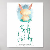 Cute Bunny Books voor baby Poster (Voorkant)