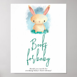Cute Bunny Books voor baby Poster