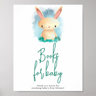 Cute Bunny Books voor baby Poster