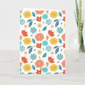 Cute Bunny Bouquet Easter Feestdagen Kaart (Achterkant)