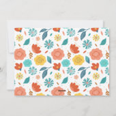 Cute Bunny Bouquet Paasfoto Feestdagenkaart (Achterkant)