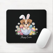 Cute Bunny Boxer Dog Floral Easter Eggs Sket Dog P Muismat (Met muis)