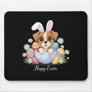Cute Bunny Boxer Dog Floral Easter Eggs Sket Dog P Muismat