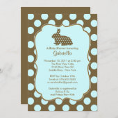 Cute Bunny Boy Baby shower Invitation Kaart (Voorkant / Achterkant)