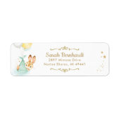 Cute Bunny Boy Baby shower Return Address Label (Voorkant)