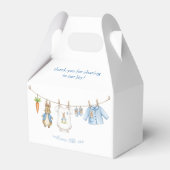 Cute Bunny Boy Clothesline Baby Shower   Bedankdoosjes (Achterkant)