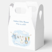 Cute Bunny Boy Clothesline Baby Shower   Bedankdoosjes (Geopend)