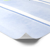 Cute Bunny Boy Clothesline Baby Shower Welcome Poster (Hoek)