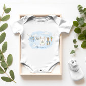 Cute Bunny Boy Clothesline Romper