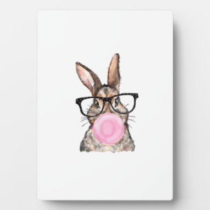 Cute Bunny Bril Bubblegum Pasen Dag Meisjes Kinder Fotoplaat