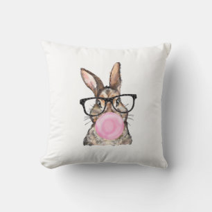 Cute Bunny Bril Bubblegum Pasen Dag Meisjes Kinder Kussen