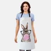 Cute Bunny Bril Bubblegum Pasen Dag Meisjes Kinder Schort (Gedragen)
